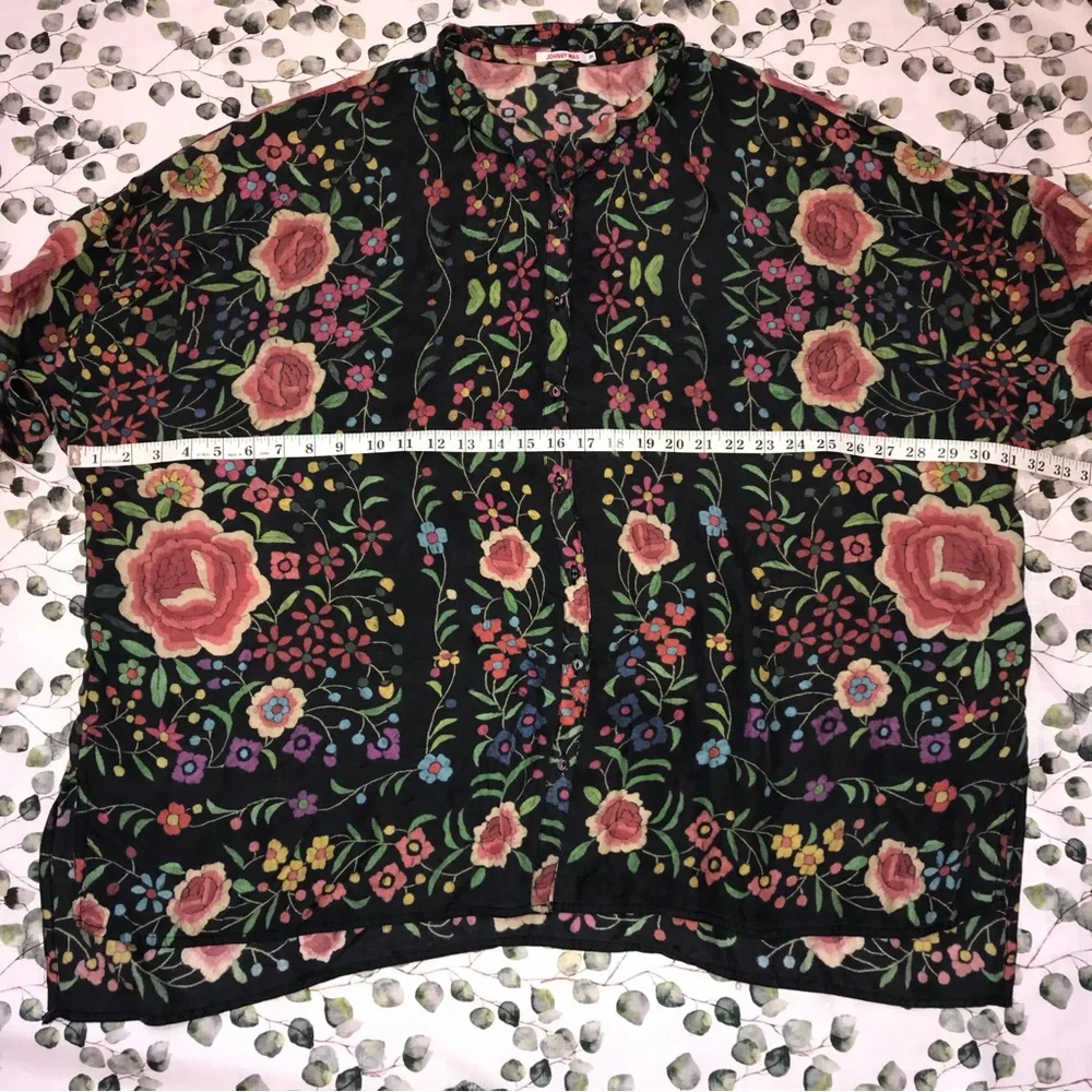Johnny Was Silk Emby Blouse - Picture 5 of 13